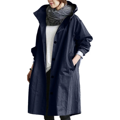Manteau Femme Imperméable Long et Élégant
