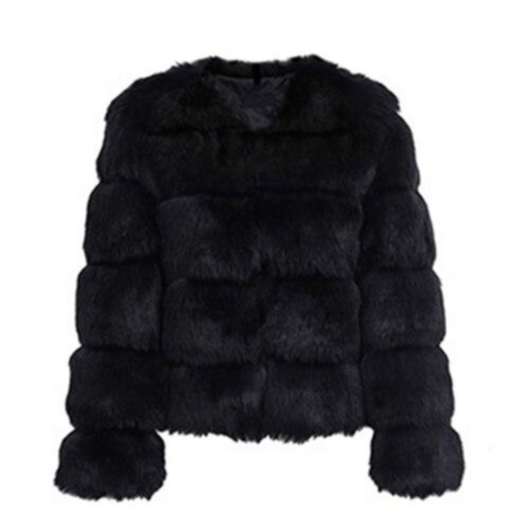 Veste en Fourrure Femme Chic pour Hiver