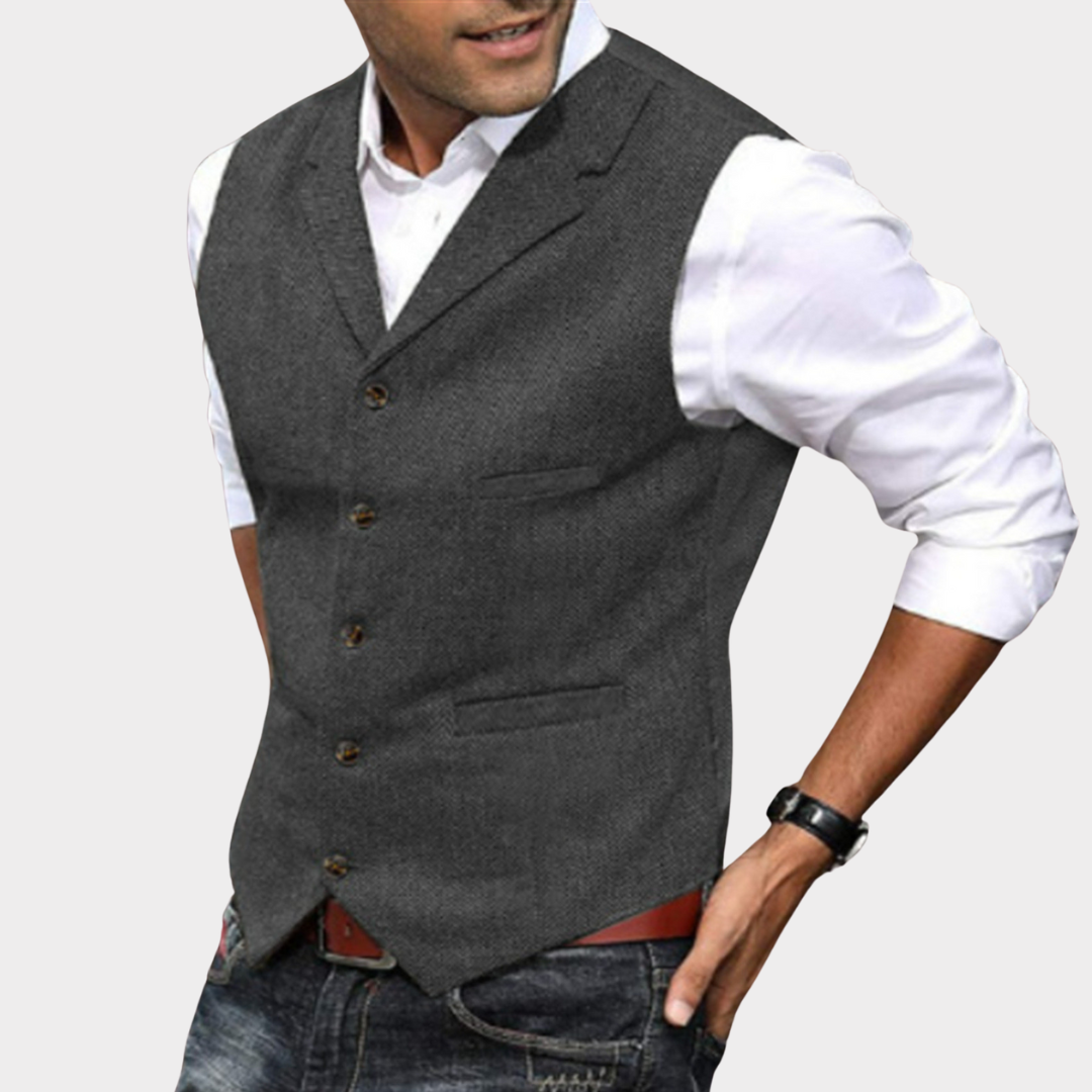 Gilet Homme Gris Anthracite Décontracté