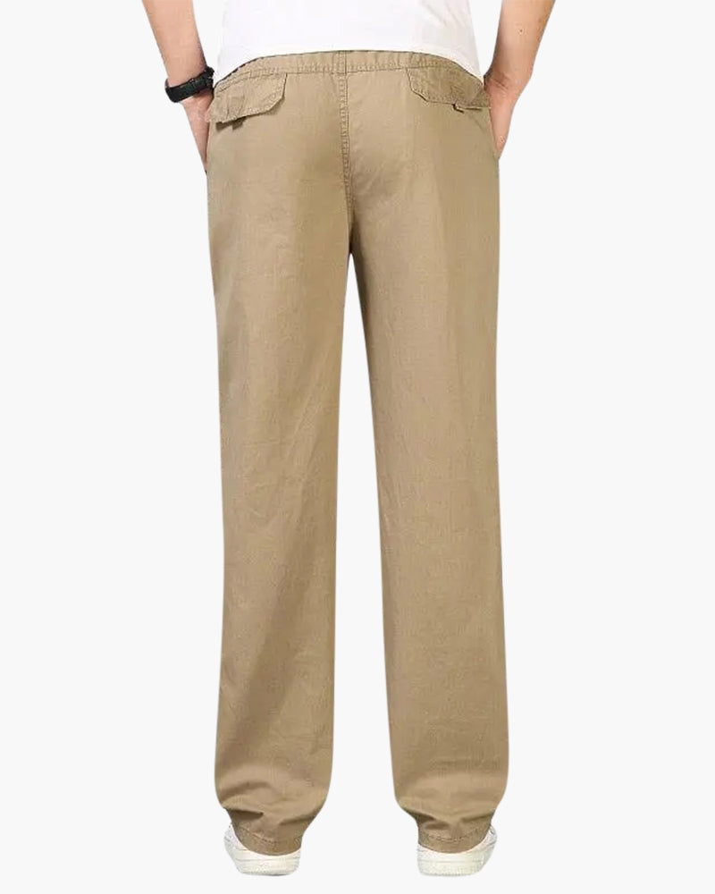 Pantalon de loisir en coton élastiqué confortable