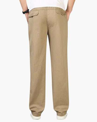 Pantalon de loisir en coton élastiqué confortable
