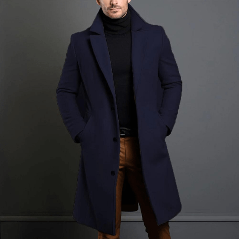 Manteau Homme Hiver Long et Chauffant en Style Classique