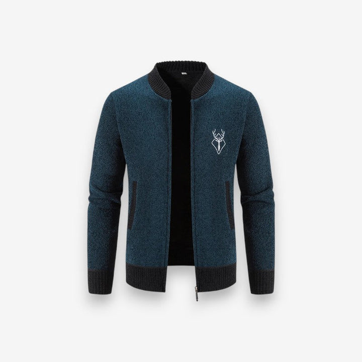Veste oversize zippée avec manches longues et poches côtés