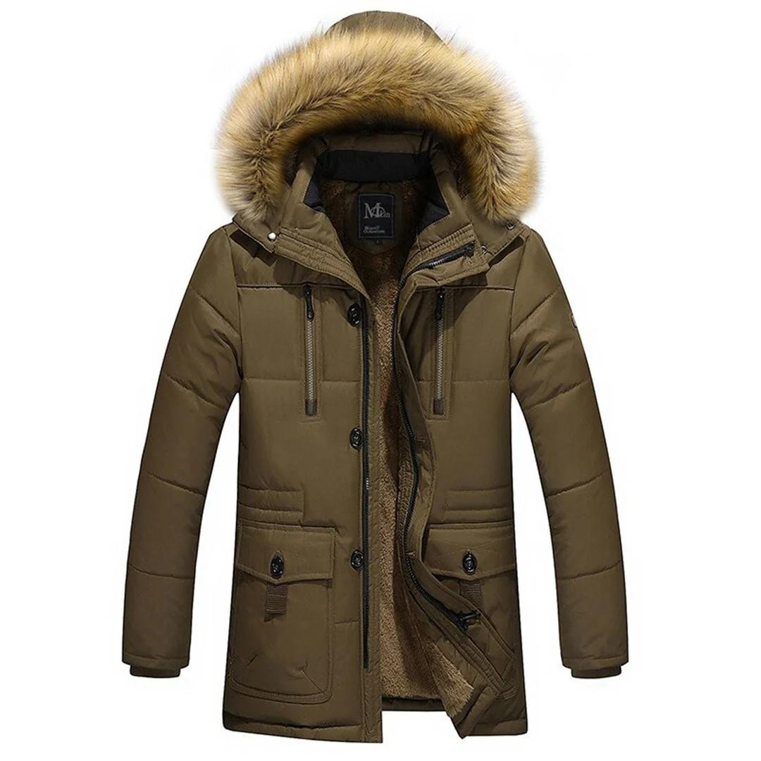 Doudoune Hiver Homme avec Capuche et Manches Réglables