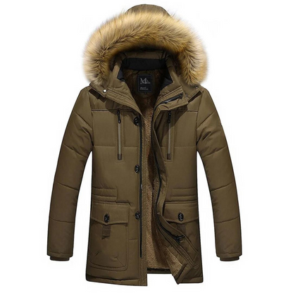 Doudoune Hiver Homme avec Capuche et Manches Réglables