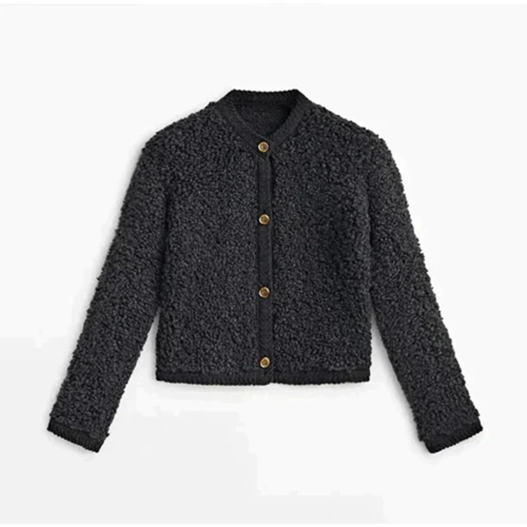 Cardigan Femme Court en Maille Douce pour Hiver