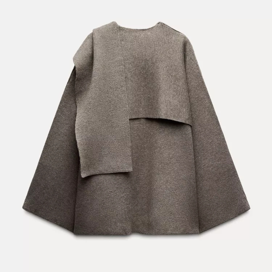 Cape Femme Élégant en Laine Douce