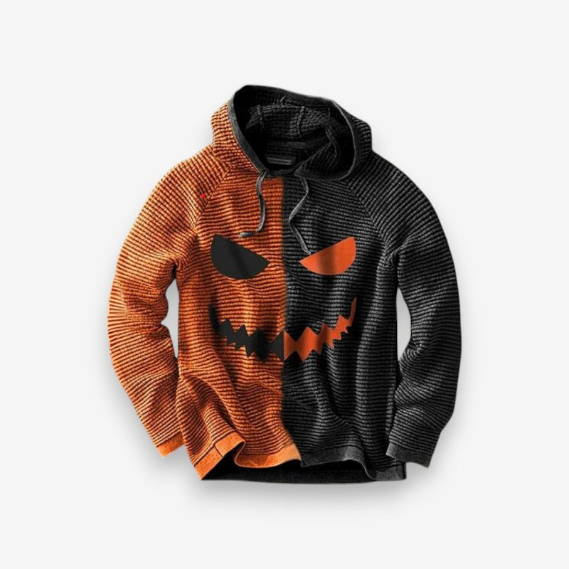 Pull Hiver à Capuche Citrouille Doux et Chaud - PanierRoyale