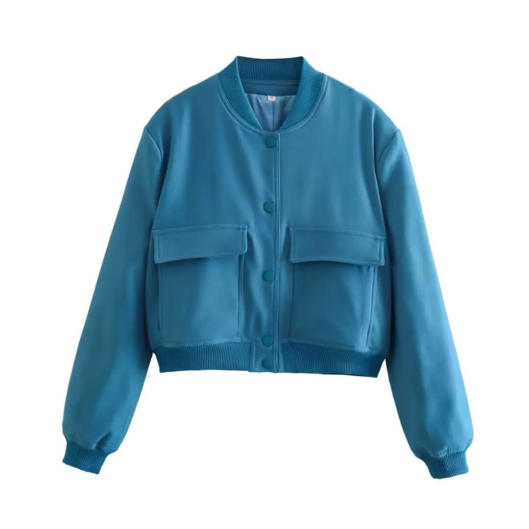Veste Femme Courte Col Rond Élégante