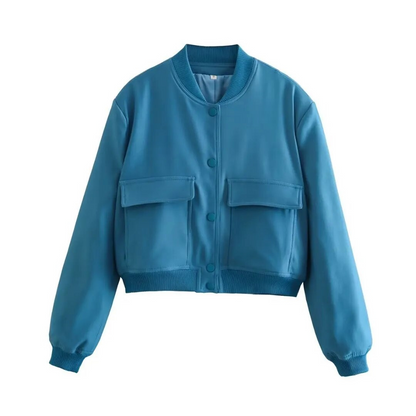Veste Femme Courte Col Rond Élégante