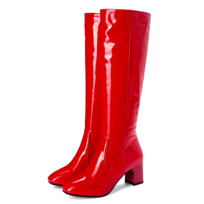 Bottes Cuir Noir Élégantes pour Femme