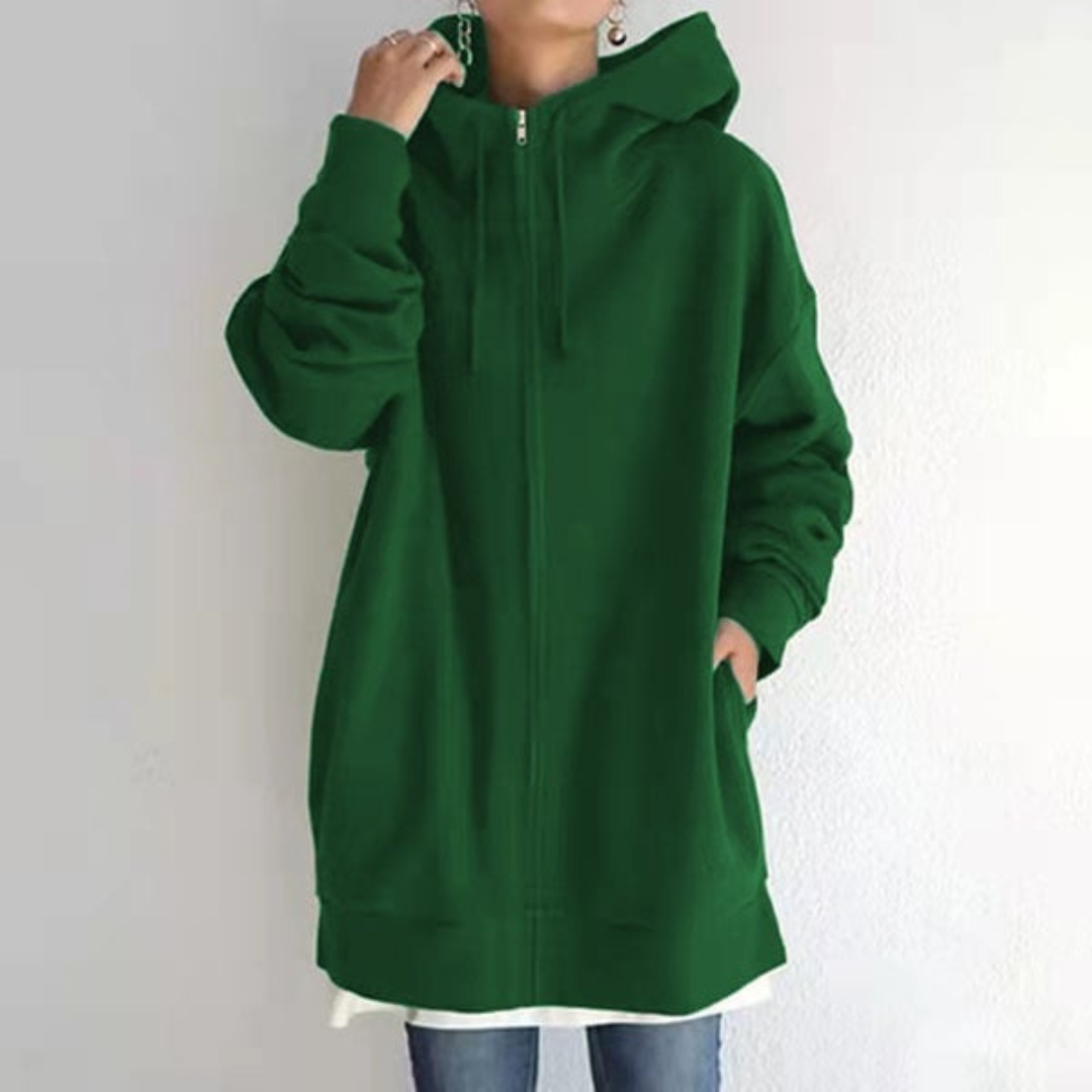 Sweat à Capuche Sport Zippé Noir Unisexe