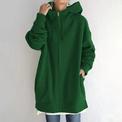 Sweat à Capuche Sport Zippé Noir Unisexe