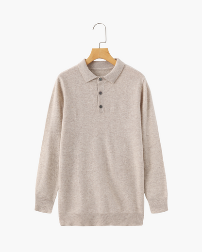 Pull Cashmere Homme Col Polo Élégant