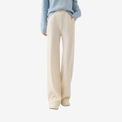 Pantalon Femme Confort Large avec Poches Côte - PanierRoyale
