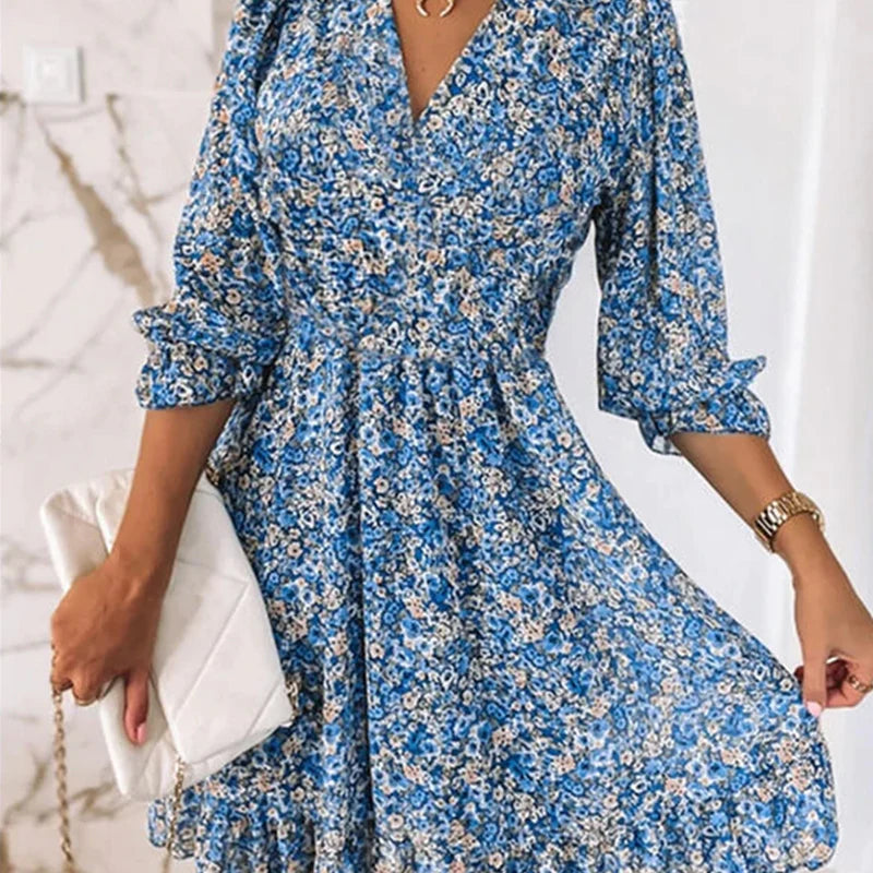 Robe Femme Élégante et Décontractée Taille Midi