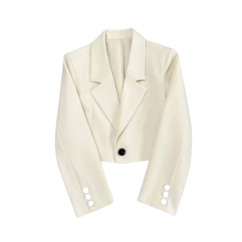 Blazer Femme Chic à Manches Longues et Taille Cintrée