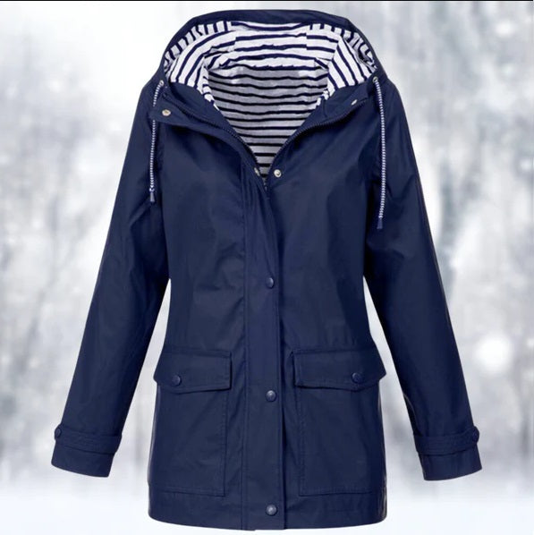 Veste Imperméable Femme Jaune Citron Legère et Étanche