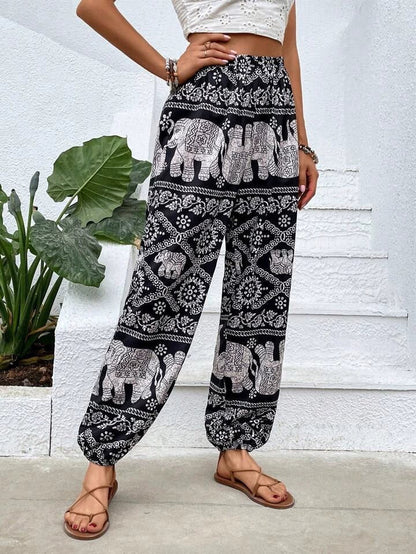 Pantalon Femme Noir et Blanc à Carreaux - PanierRoyale