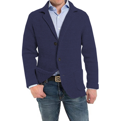 Pull Homme Tricot Chaud et Confortable, Coupe Droite et Col Montant