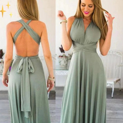 Robe Cocktail Élégante Sans Manches Décolleté Plongeant
