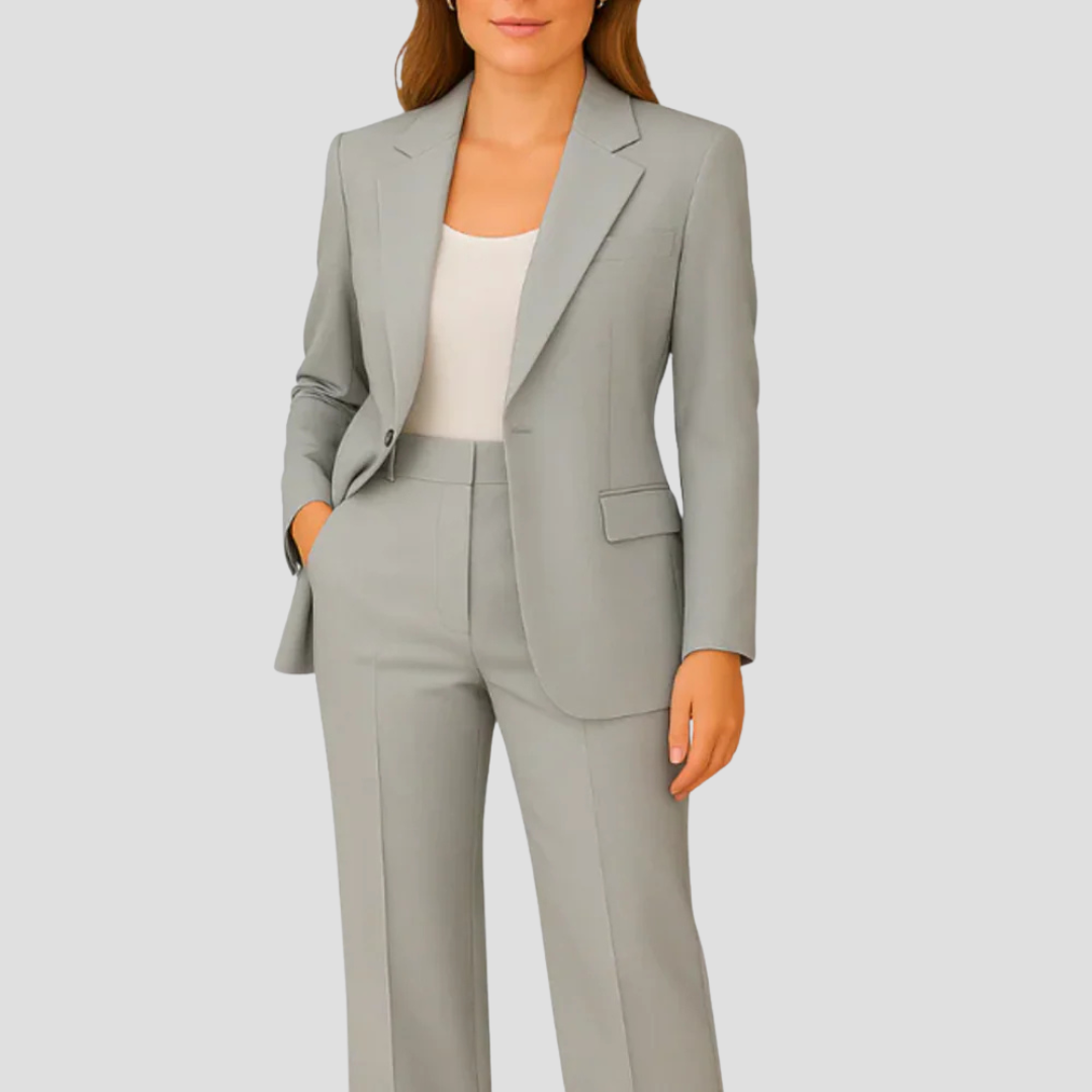 Costume Féminin Tailleur Long avec Pantalon