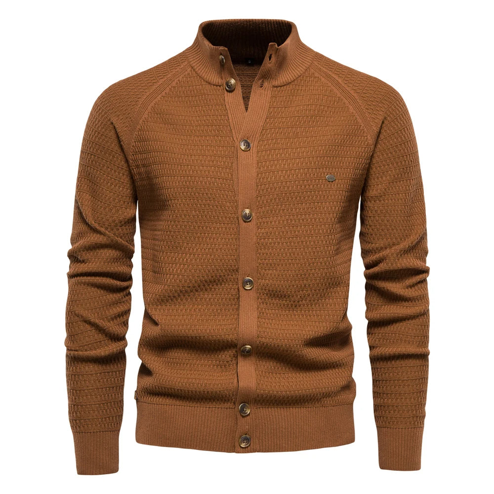 Pull à Boutons Classique en Col Rond pour Homme