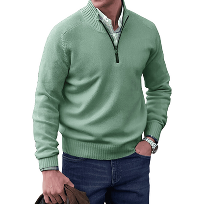 Pull Homme Hiver Doux et Chaude avec Fermeture Éclair