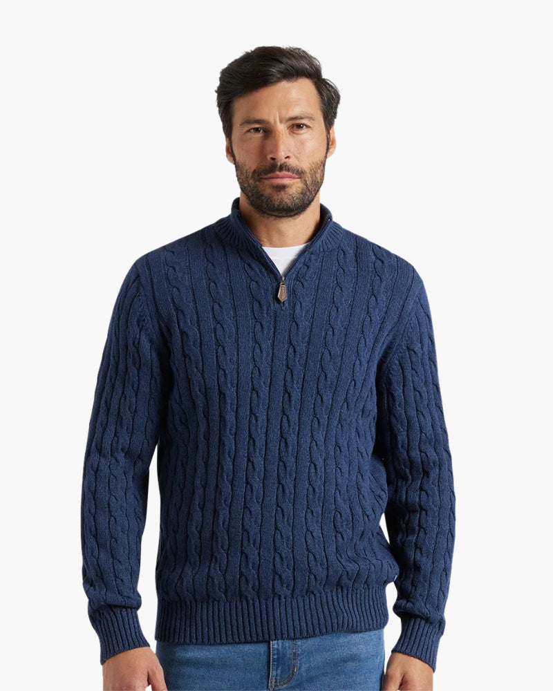 Pullover marin en molleton avec pantalon et loafer en cuir