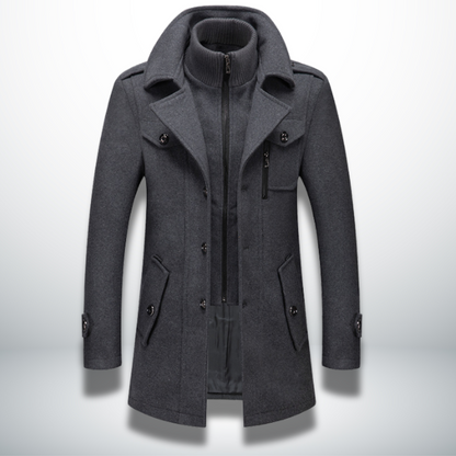 Manteau Homme Élégant avec Fermeture Boutons