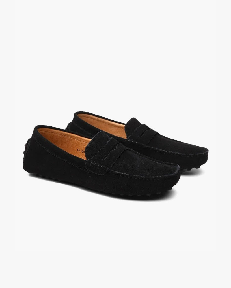 Mocassin Homme Cuir Velours Confortable