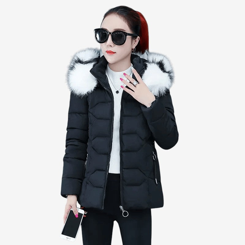 Doudoune Parka à Capuche avec Poches Réchauffante - PanierRoyale