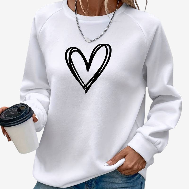Pull à Manches Longues Cœur Douillet pour Femme