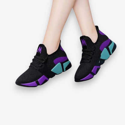 Chaussures de sport bout rond avec semelle antidérapante et lacets