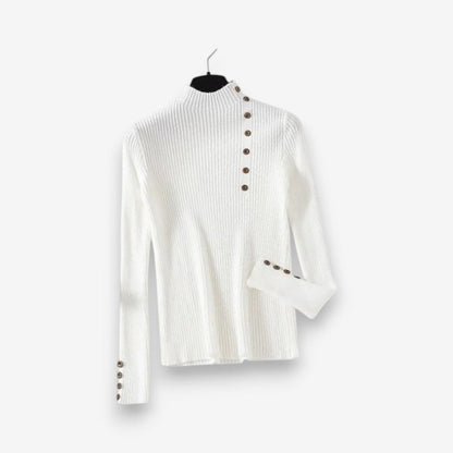 Pull Col Roulé Femme Manches Longues et Élégant