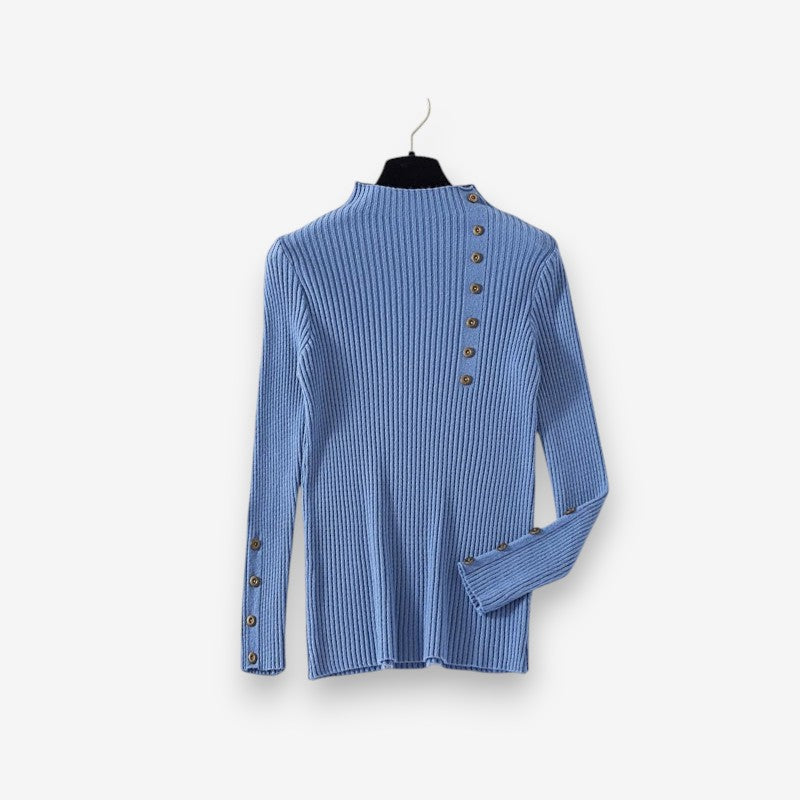 Pull Col Roulé Femme Manches Longues et Élégant