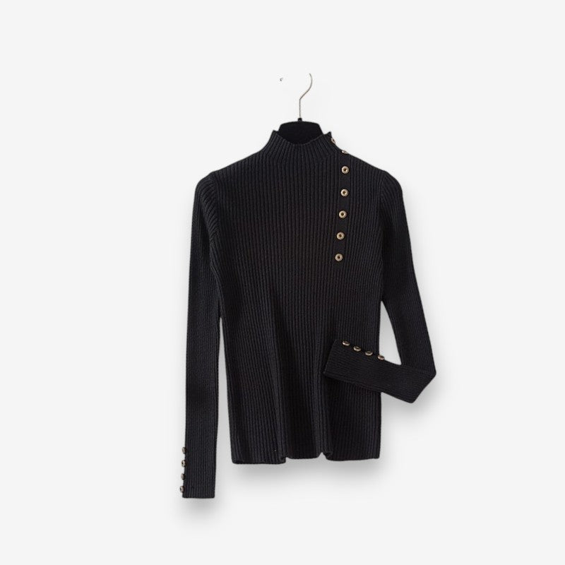 Pull Col Roulé Femme Manches Longues et Élégant