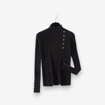 Pull Col Roulé Femme Manches Longues et Élégant