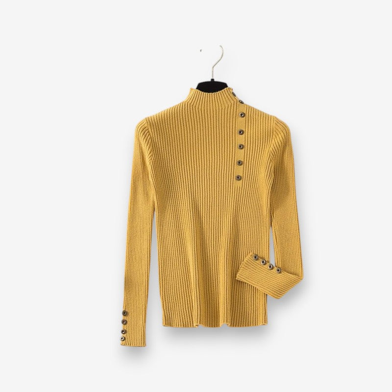 Pull Col Roulé Femme Manches Longues et Élégant