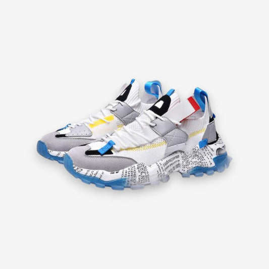 Baskets Confort à bout rond avec semelle renforcée et lacets ajustables → Chaussures de sport Confort homme avec semelle robuste et lacets réglables - PanierRoyale