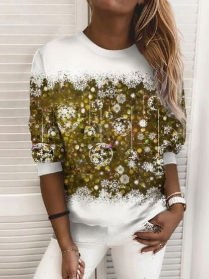 Sweat à Manches Longues Fille Chic Imprimé Floral