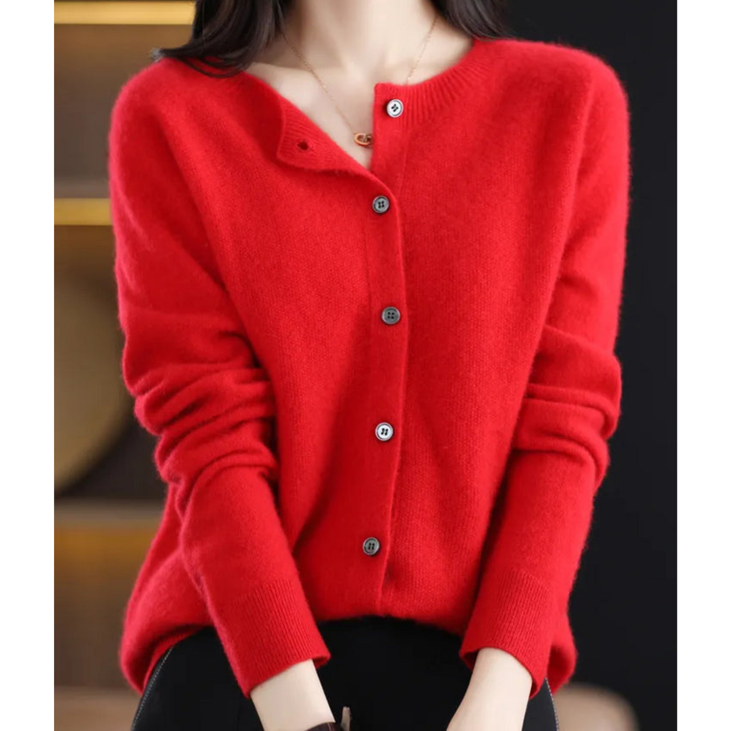 Gilet Femme en Laine Douce et Chaude pour Hiver