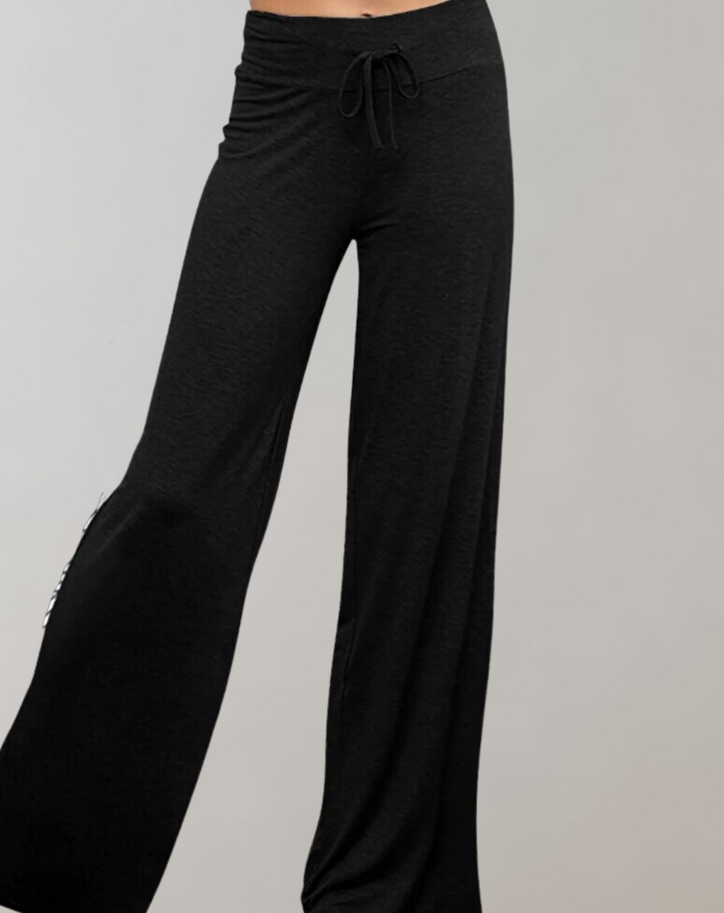 Pantalon Large Évasé Uni Coloris Élégant