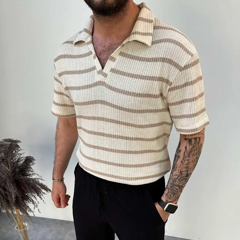 T-shirt Homme Marine Manche Courte Décontracté