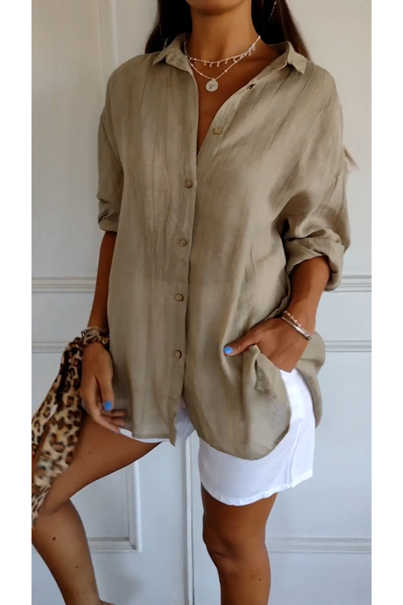 Chemise Femme Manche Courte Élégante et Légère