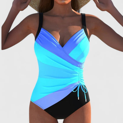 Maillot de bain une pièce Femme Col V Croisé Lien Latéral
