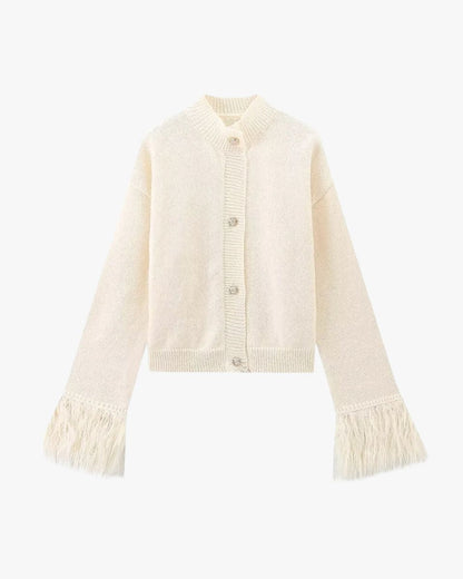 Cardigan Femme Boutons et Manches Tombantes