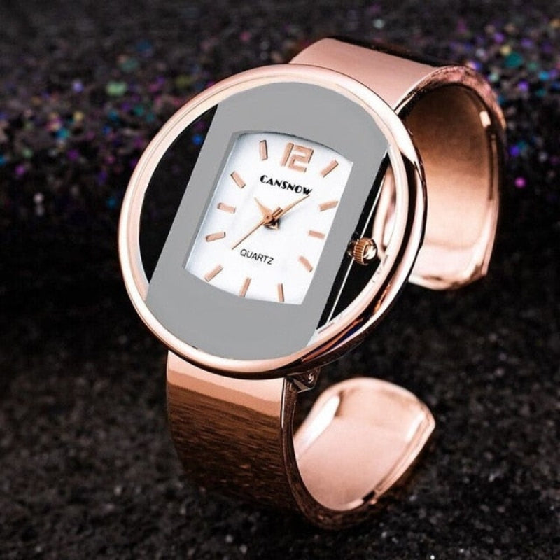 Montre Femme Design Cadran Ovale Laqué