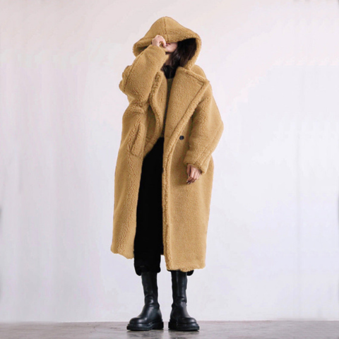 Manteau femme hivernal long et chaud