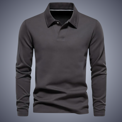 Polo Homme Manches Longues Marine ➡️ Chemise Polo Homme Marine Classique